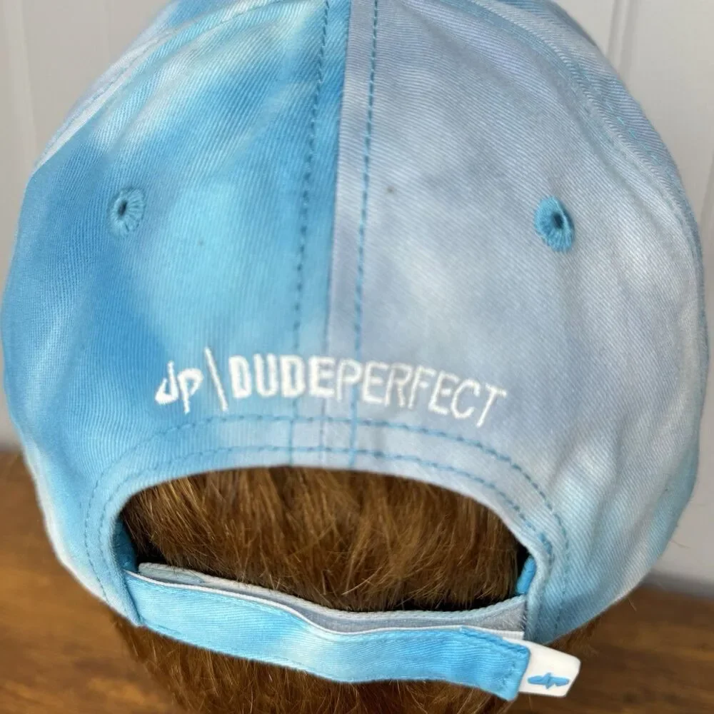 DUDE PERFECT Blue Tie Dye Adjustable Dad Hat Embroidered DP Adult Unisex YouTube